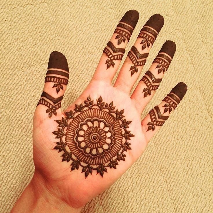 simple mehndi design for kids