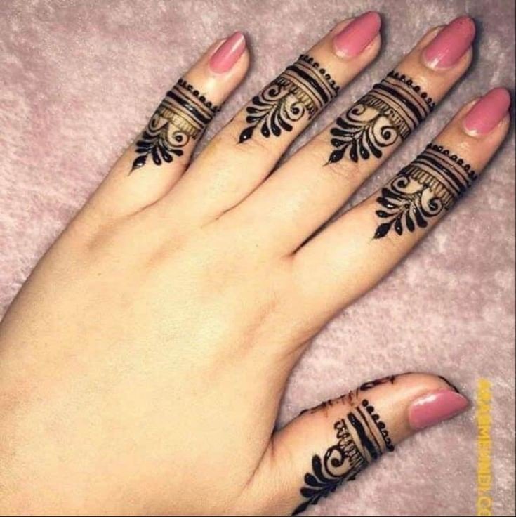 simple mehndi design for kids drawing