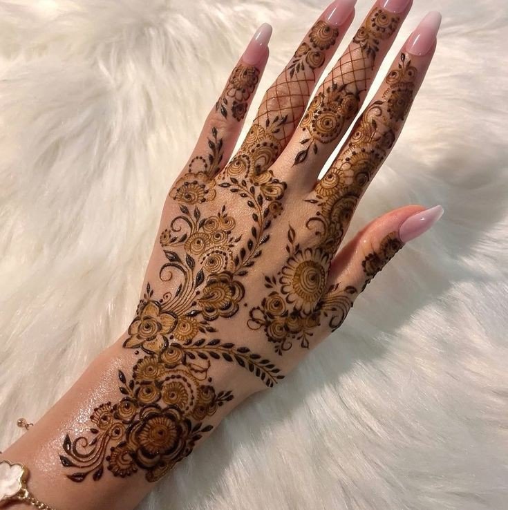 simple mehndi design images arabic