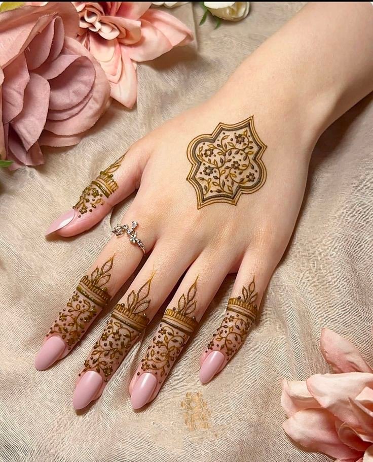 simple mehndi design photo arabic