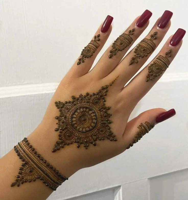 simple mehndi design photo arabic
