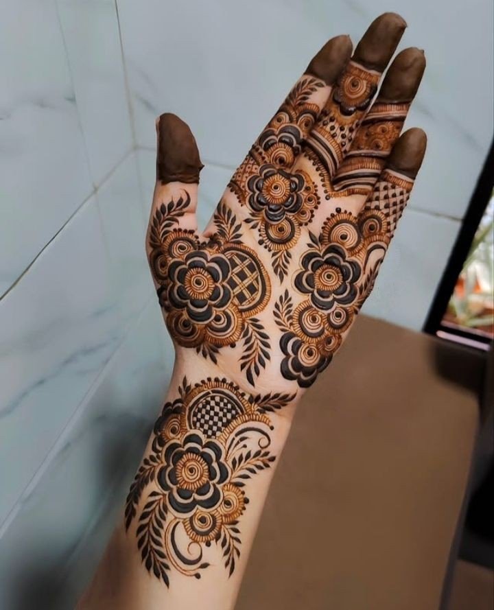 simple mehndi design photo arabic