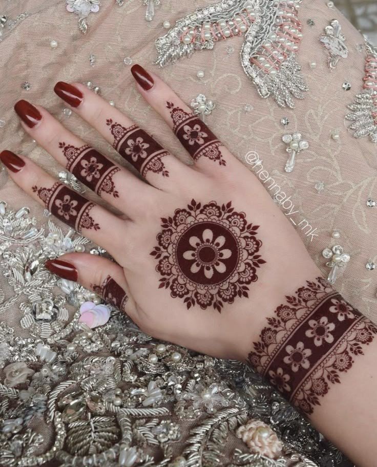 simple mehndi design photo arabic back hand