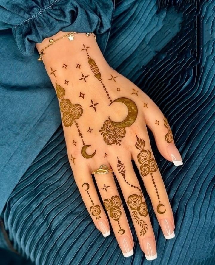 simple mehndi design photo arabic back side