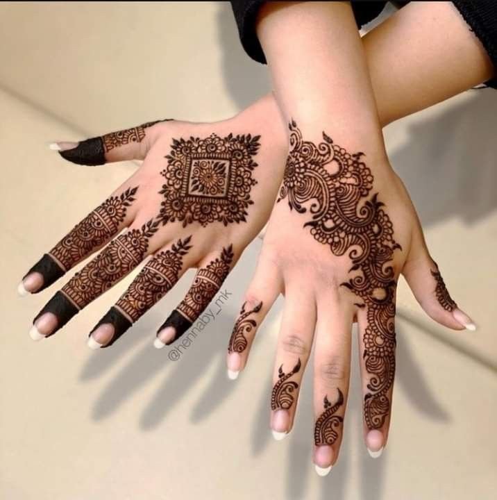 simple mehndi design photo back side