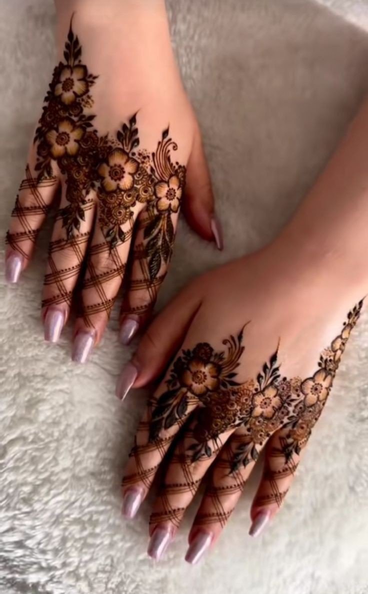 simple mehndi design photo full hand simple and beautiful