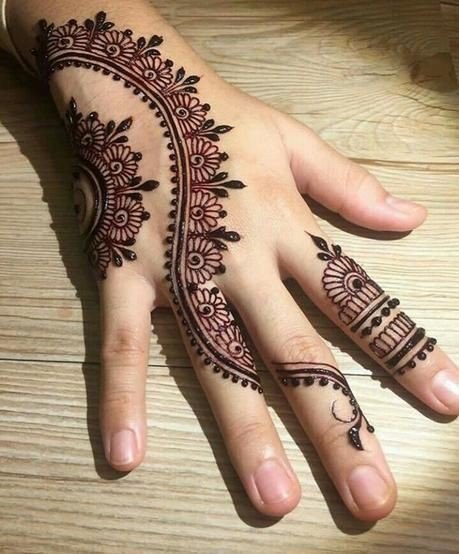 simple mehndi designs for kids easy