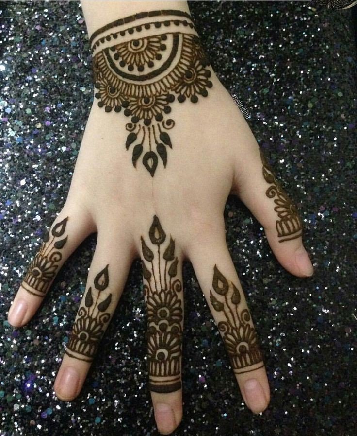 simple mehndi designs for kids easy