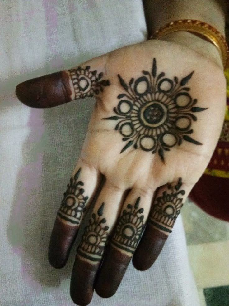 simple mehndi designs for kids front hand arabic full hand