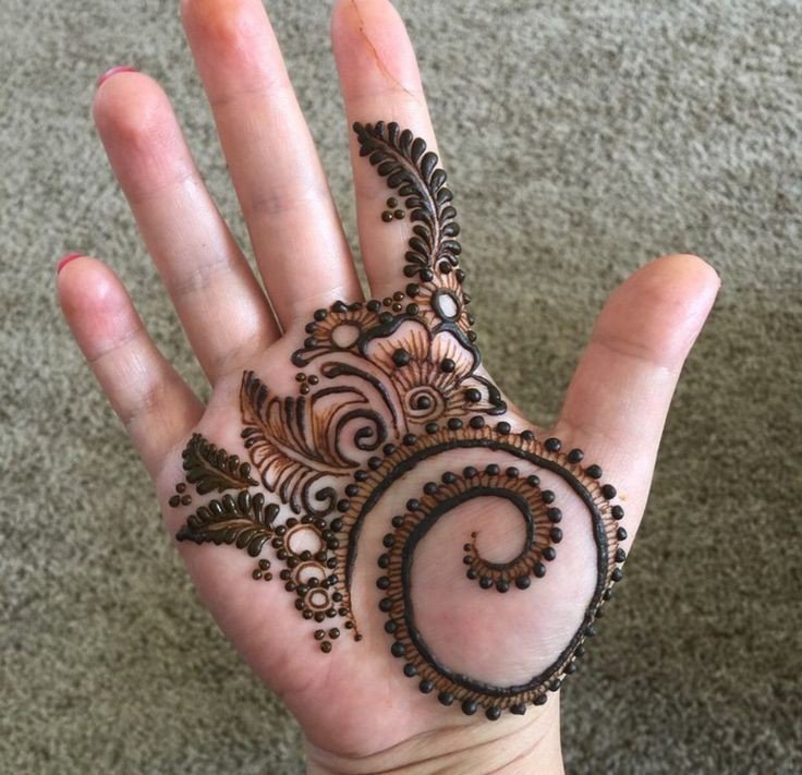 simple mehndi designs for kids front hand back hand arabic