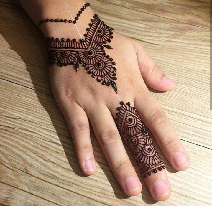 simple mehndi designs for kids front hand easy and beautiful