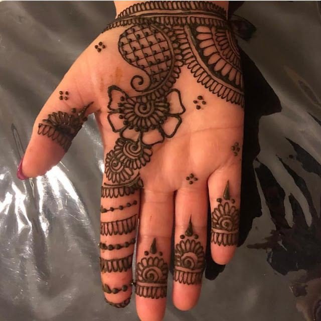 simple mehndi designs for kids front hand easy and beautiful