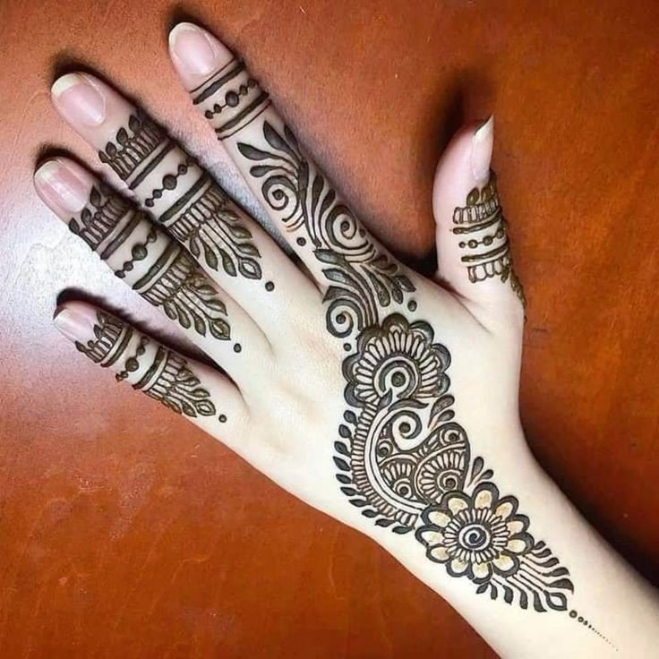 simple mehndi designs for kids front