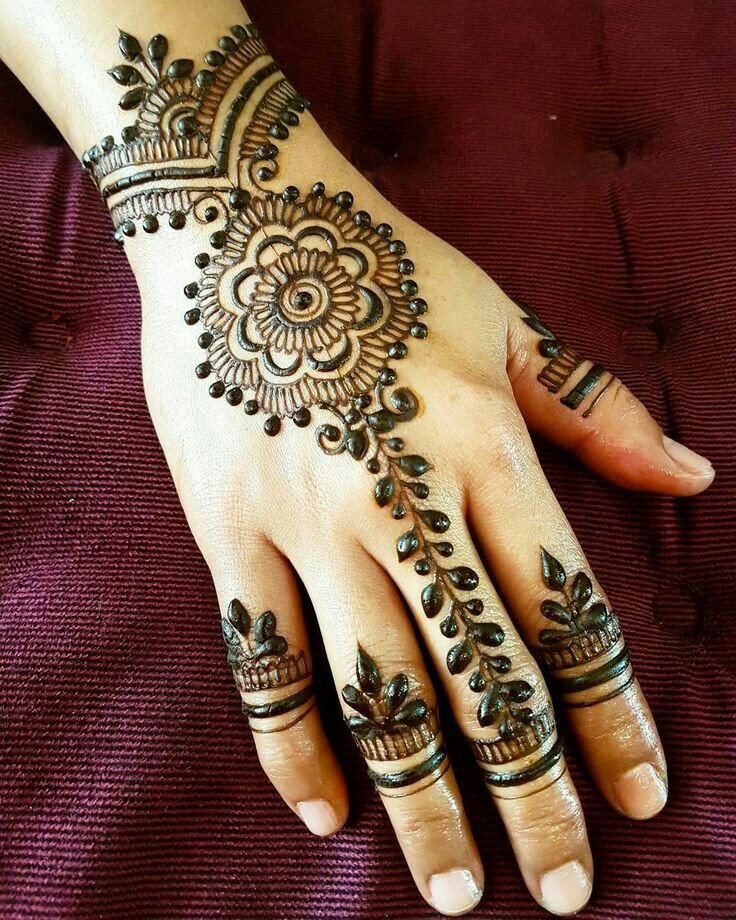 simple mehndi designs for kids full hand