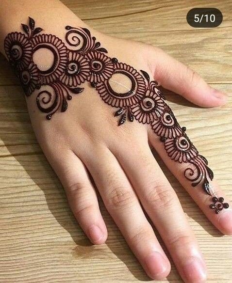stylish back hand mehndi designs and simple