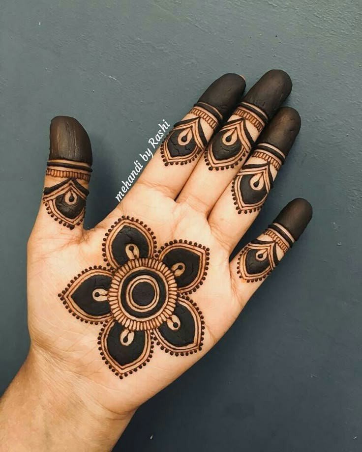 stylish easy front hand simple mehndi design full hand